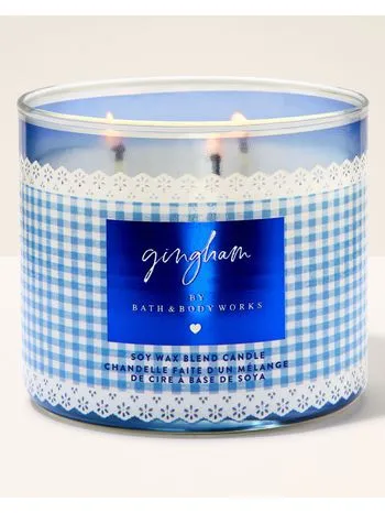 Vela 3 Pavios Gingham