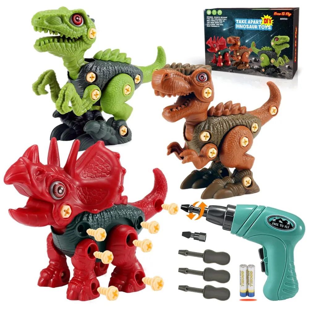Dinossauros P Montar C Parafusadeira Kids Toys Stem