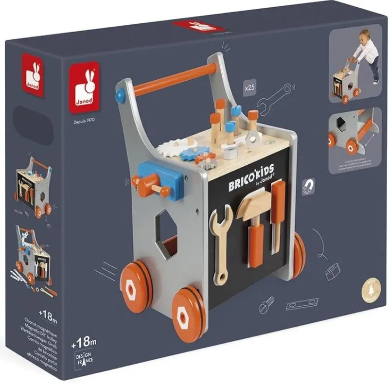 Super Carrinho de Ferramentas Magnetico Brico Kids