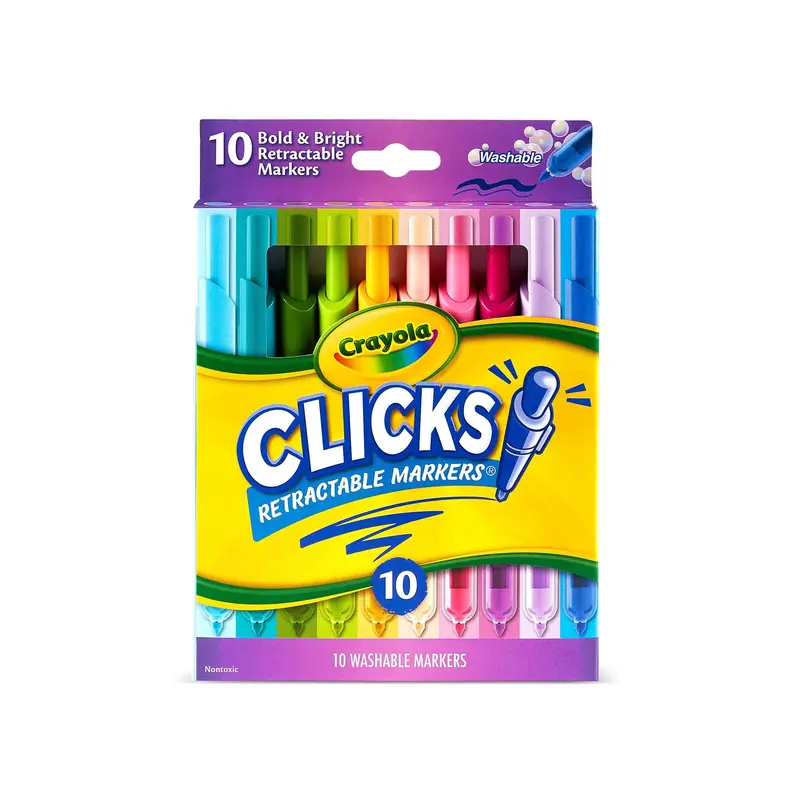 10 Marcadores Retrateis Clicks Crayola