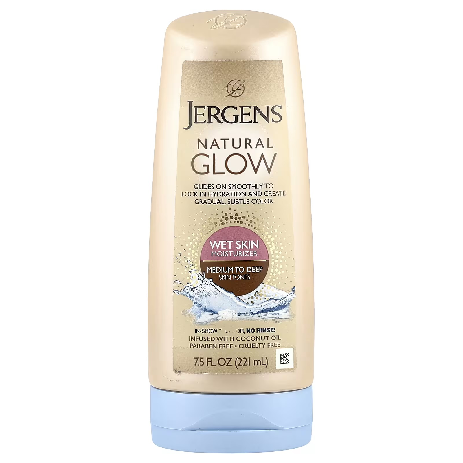 Hidratante de Banho Glow Jergens Médium/deep 221ml