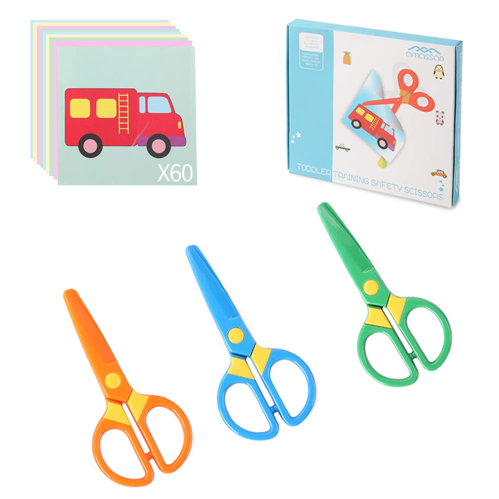 Tesoura Kids Amassan com Papeis