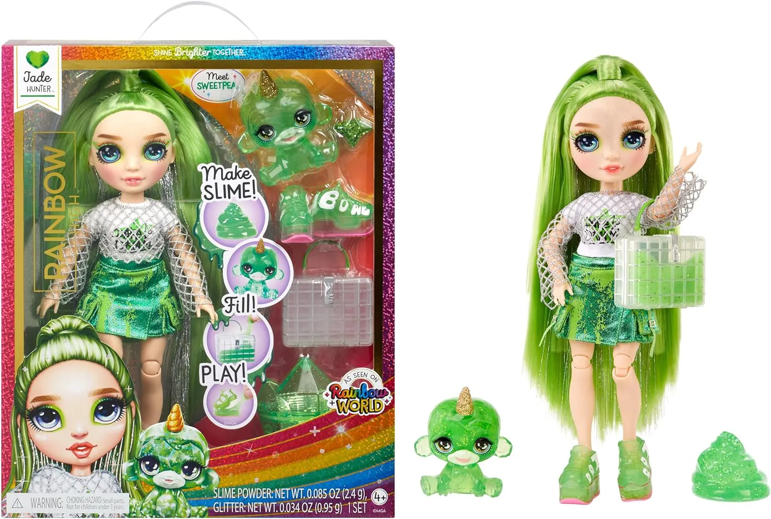 Boneca Rainbow Slime Jade