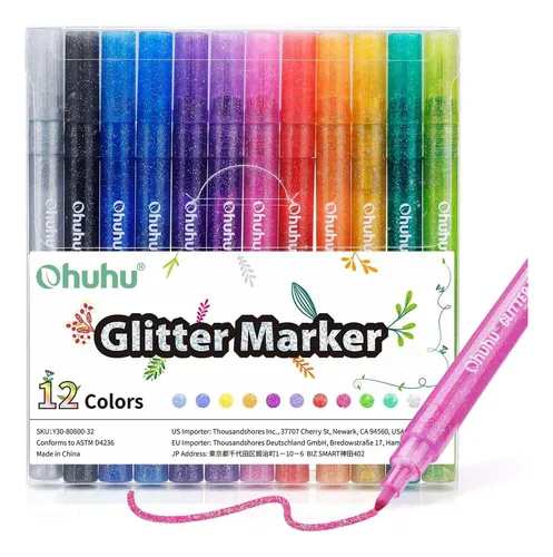 12 Canetinhas Ohuhu Glitter