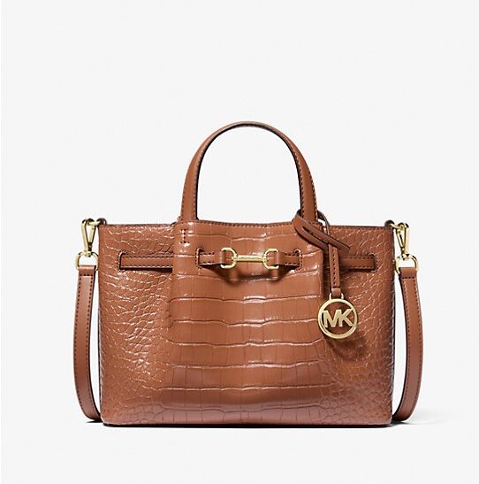 Bolsa Mk Carson Animla Print Marrom