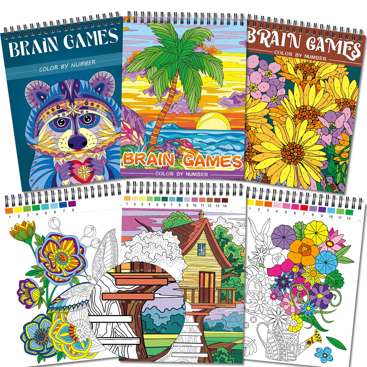 Livro Colorir com Números Adulto Brain Games