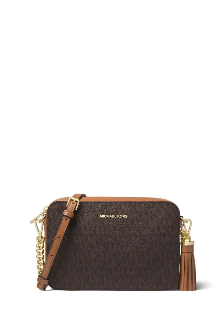 Bolsa Trans Retângular Caramelo Mono Mk Bout