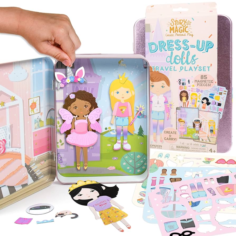 Dress Up Dolls Travel Play Set