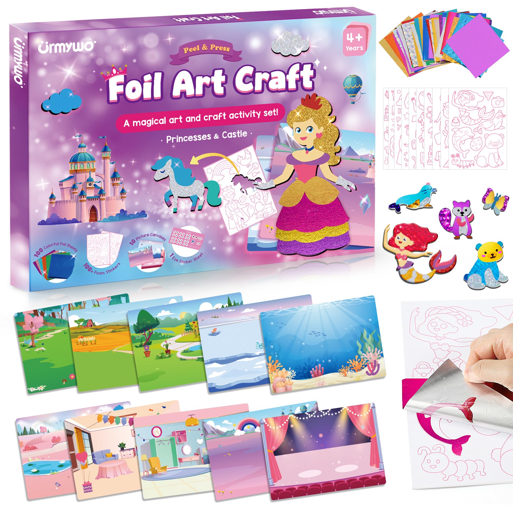 Foil Art Craft Princesses e Castle