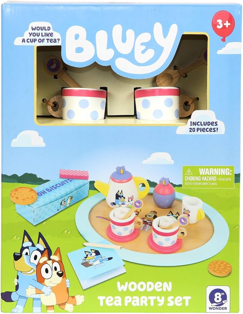 Wooden Tea Party Set Bluey