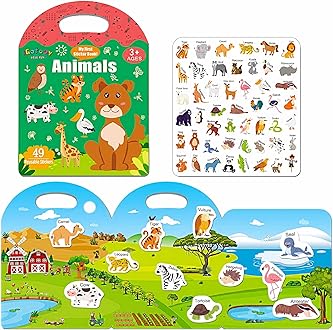 Reusable Sticker Book Igetooy Animais
