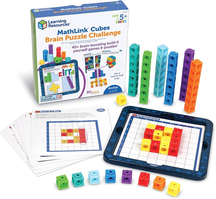 Mathlink Cubes Brain Puzzle 80 Pieces Learning Resources