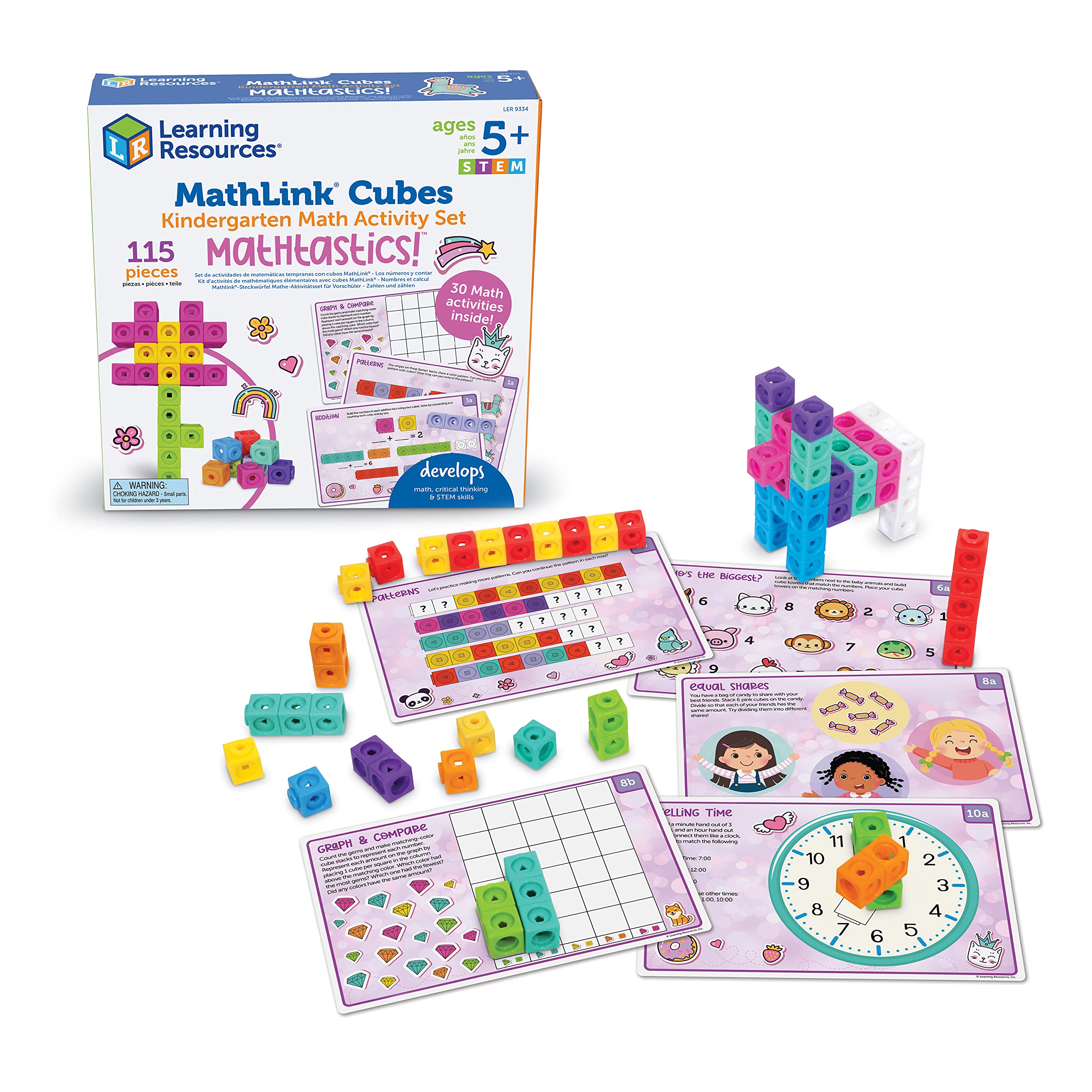 Mathlink Cubes Mathtastics 115 Pcs Learning Resources