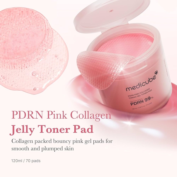 PDRN Pink Collagen Toning Gel Toner 70 Pads Medicube