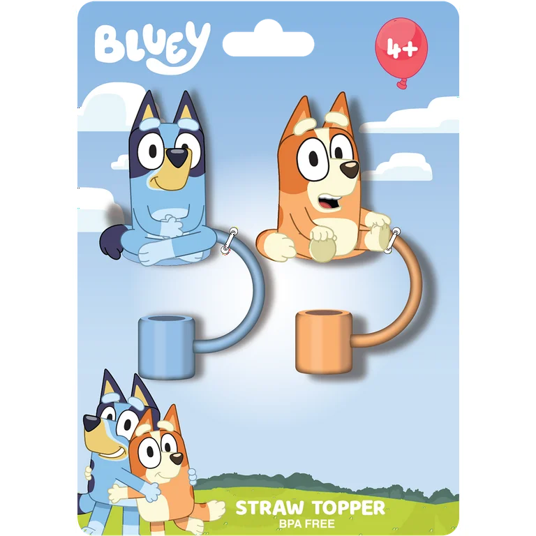 Straw Toppers Bluey