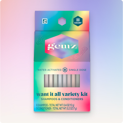 Gemz Shampoo e Conditioner Variety Kit 11 Unid