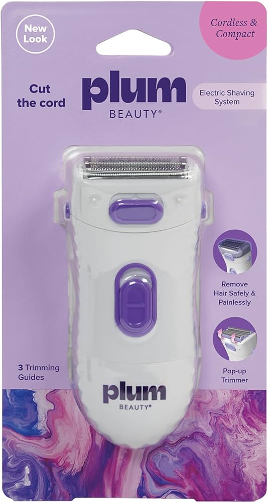 Electric Shaving System Cordless Compact Plum Beauty