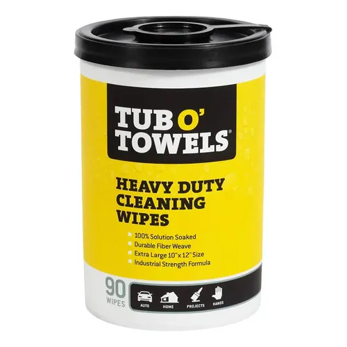 Heavy Duty Cleaning Wipes Tub O’towels 90 Wipes