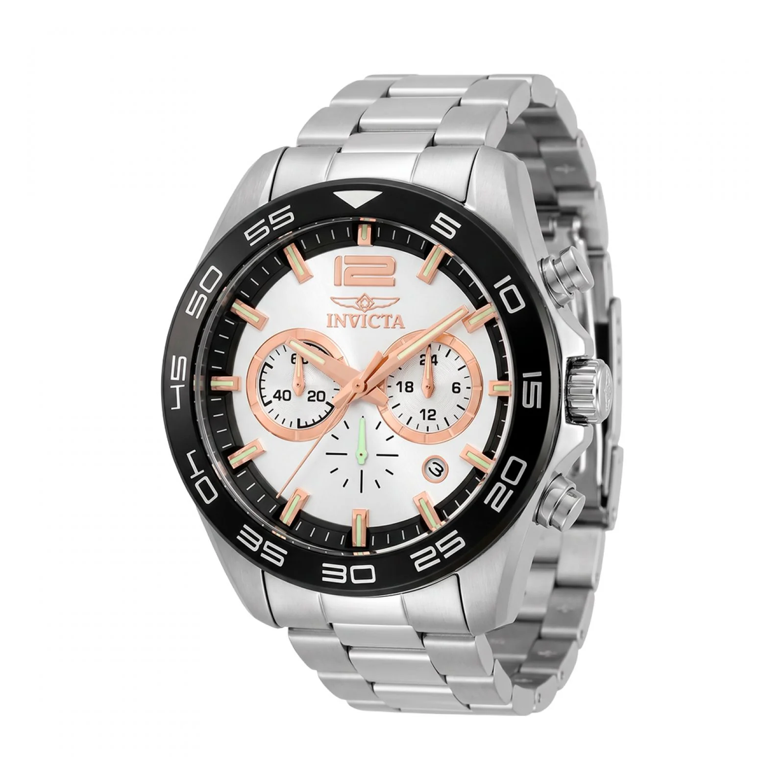 Relogio Masc Invicta Metal Ponteiro Dourado