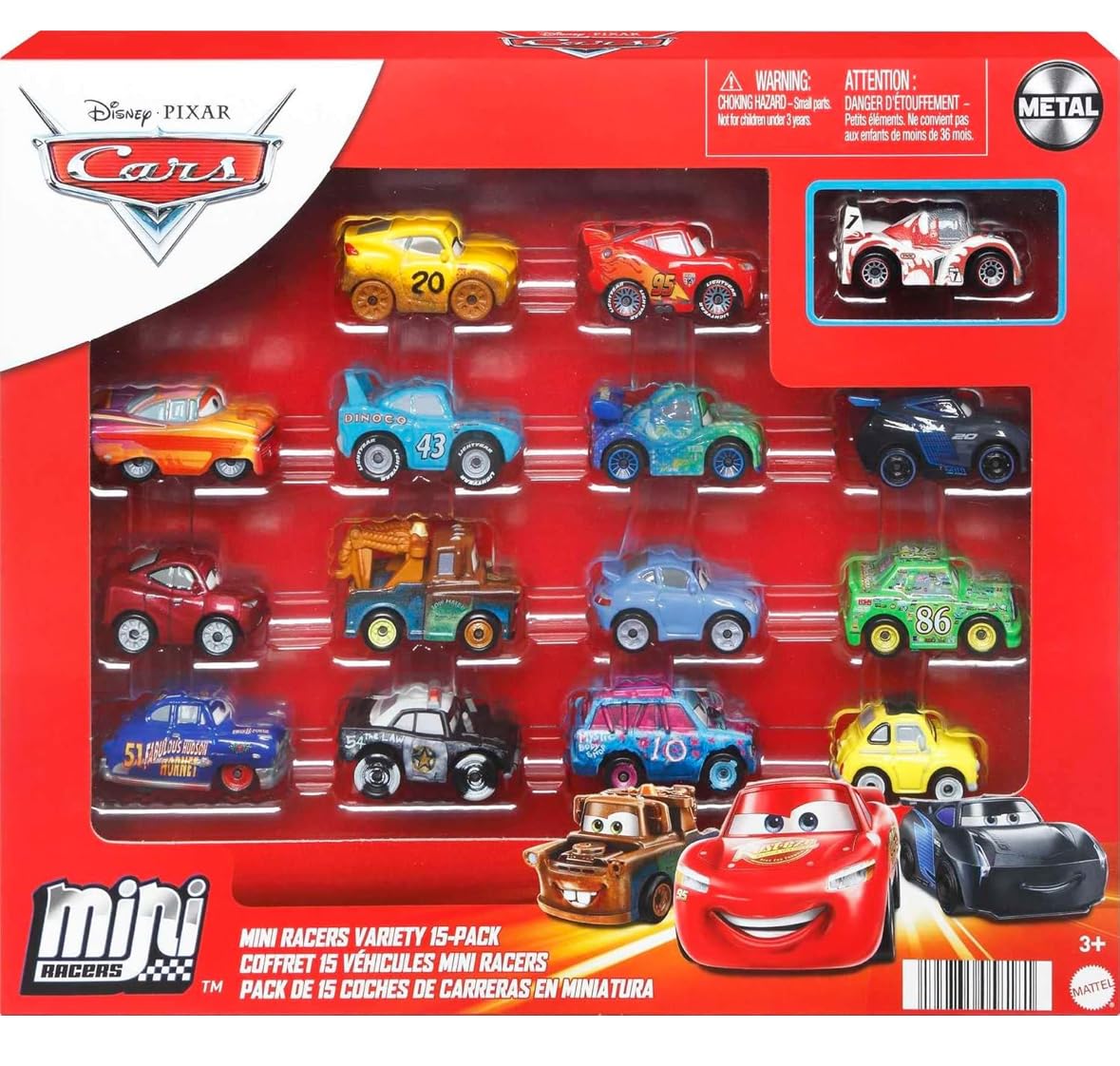 Mini Racers Variety 15 Pack Carros Pixar