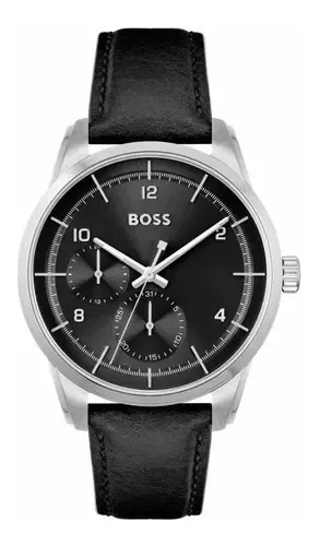 Relogio Masculino Boss Couro Preto