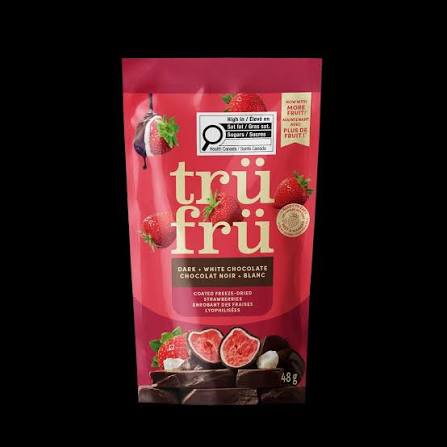 Trufru Dark + White Choco Strawberry 48g