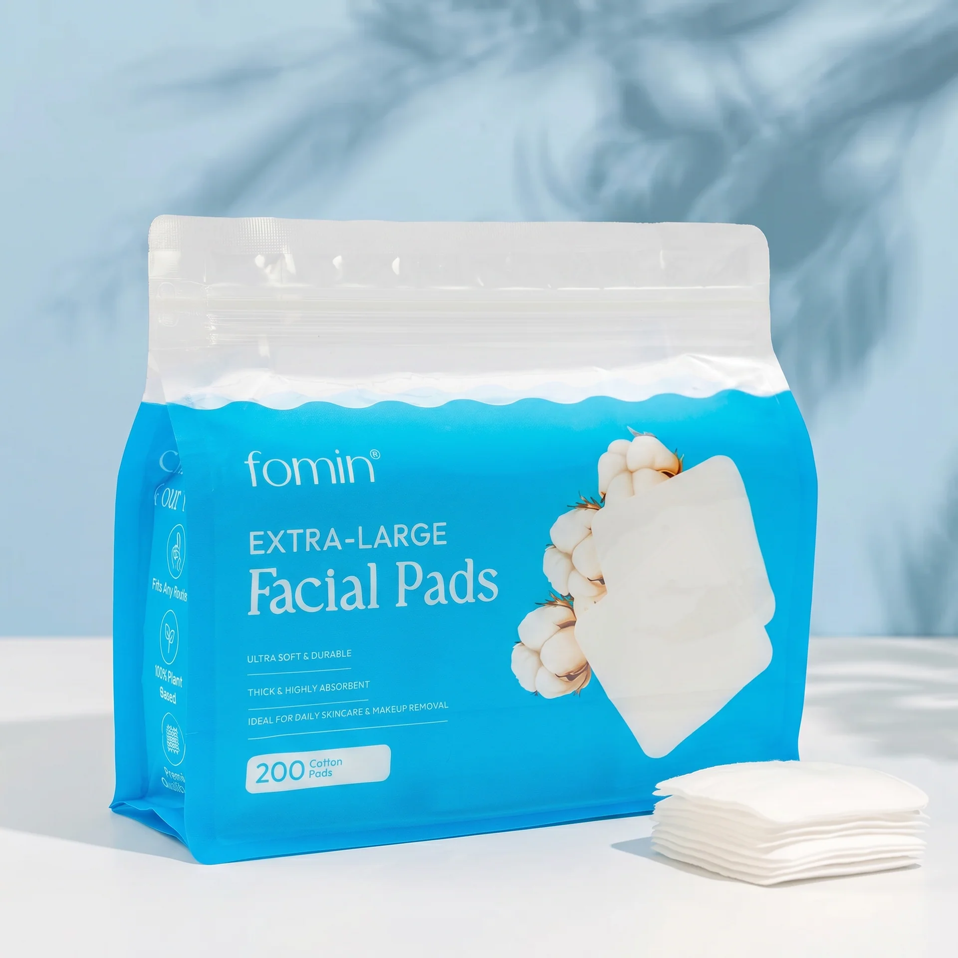 Extra Large Facial Pads Cotton Fomin 200 Unid